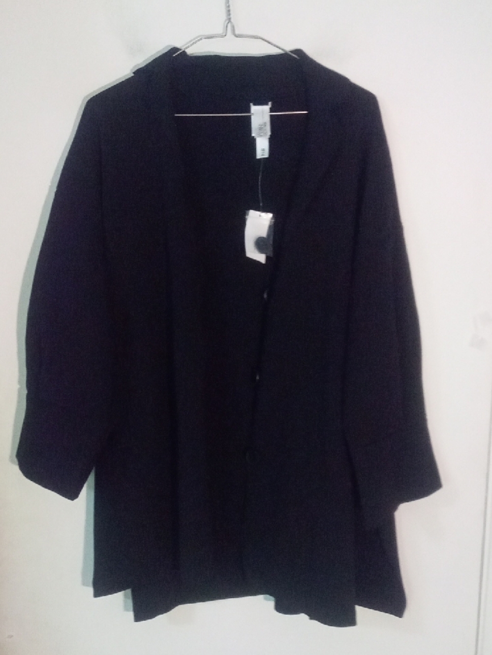 Wynne Collection Black Ponte Suit Jacket XS NWT $100 Oversized Elegant